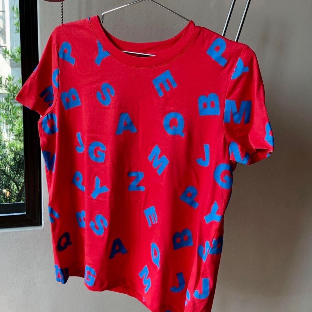 Forever 21 teacher alphabet shirt